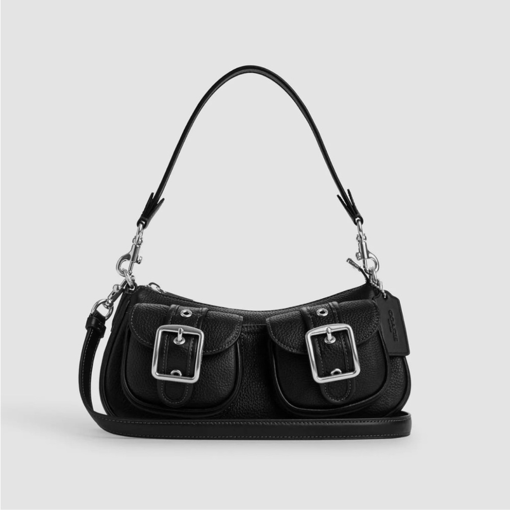 Coach Black Leather Shoulder Bag